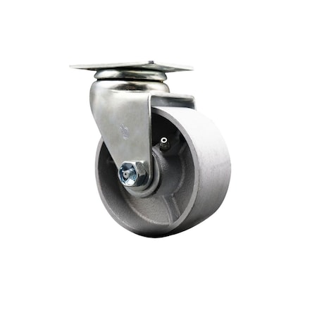 Service Caster 4'' Semi Steel Cast Iron Wheel Swivel Caster with Bronze Bearing SCC-20S420-SSBZ